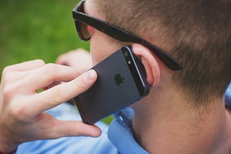 Man talking on a mobile phone